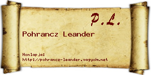 Pohrancz Leander névjegykártya